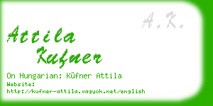 attila kufner business card